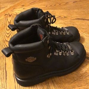 Harley Davidson black leather boots size 10
